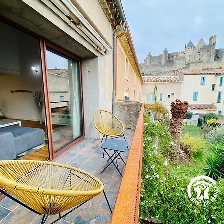 Loft Cocon Climatise - Imprenable Vue Sur Le Chateau Comtal Carcassonne Exterior photo