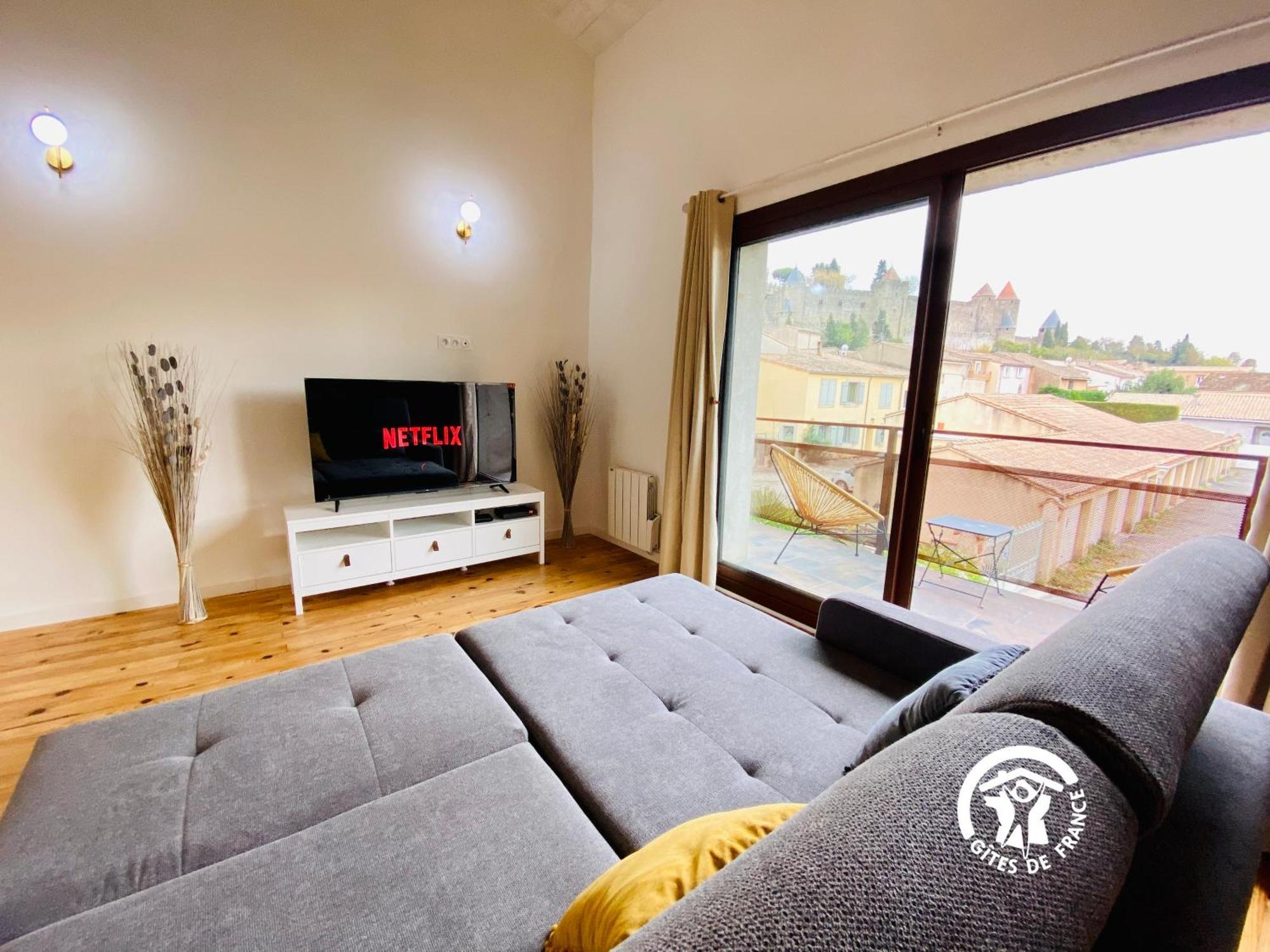 Loft Cocon Climatise - Imprenable Vue Sur Le Chateau Comtal Apartment
